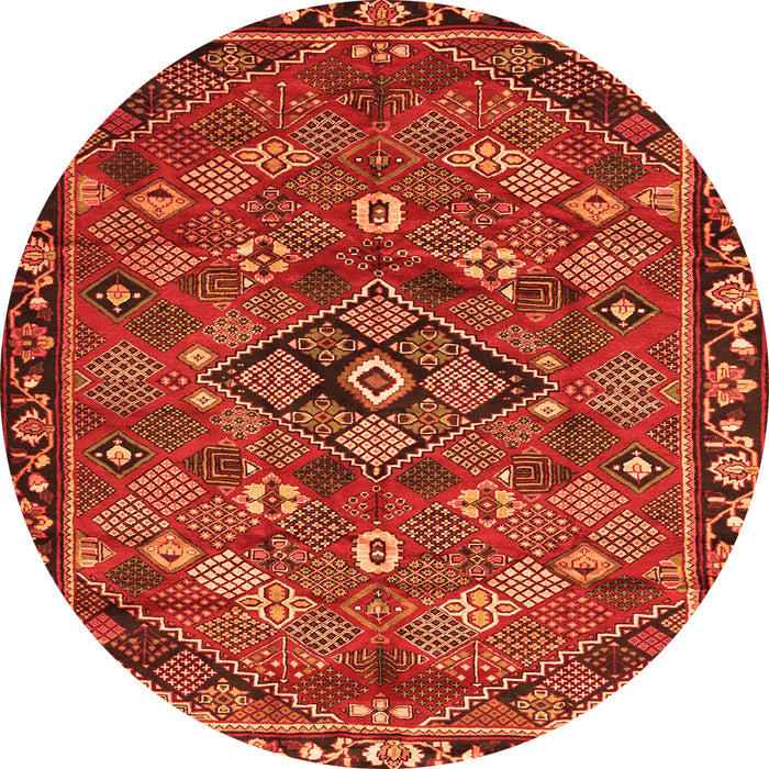 Machine Washable Persian Orange Traditional Area Rugs, wshtr2895org