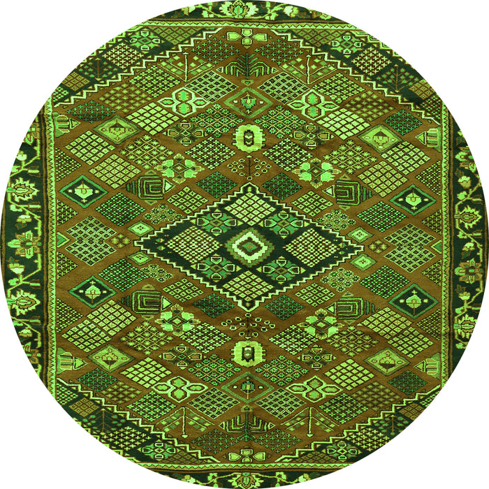 Machine Washable Persian Green Traditional Area Rugs, wshtr2895grn