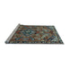 Sideview of Machine Washable Persian Light Blue Traditional Rug, wshtr2895lblu