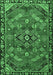 Machine Washable Persian Emerald Green Traditional Area Rugs, wshtr2895emgrn