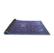 Sideview of Medallion Blue Traditional Rug, tr2896blu