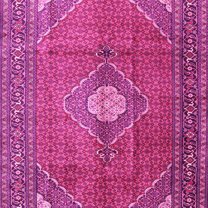 Machine Washable Medallion Pink Traditional Rug, wshtr2896pnk