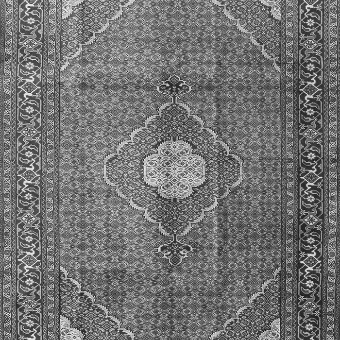 Serging Thickness of Machine Washable Medallion Gray Traditional Rug, wshtr2896gry