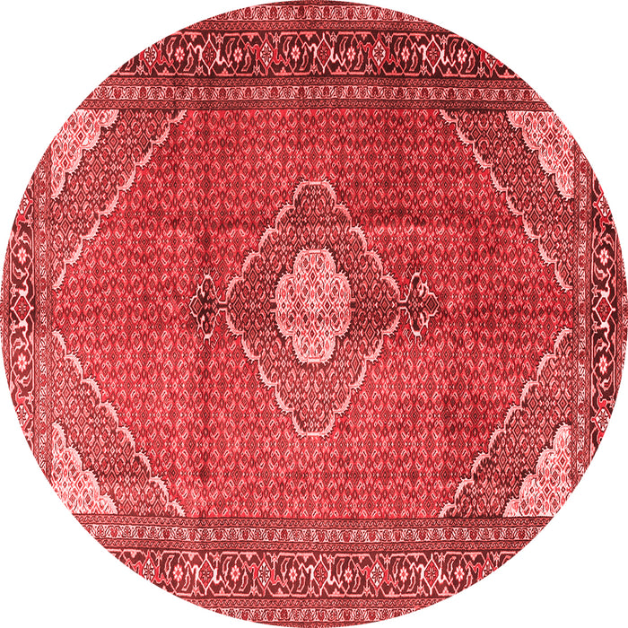 Machine Washable Medallion Red Traditional Rug, wshtr2896red