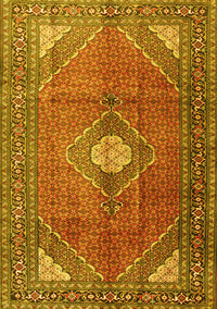 Medallion Yellow Traditional Rug, tr2896yw