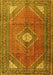 Medallion Yellow Traditional Rug, tr2896yw