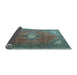 Sideview of Medallion Light Blue Traditional Rug, tr2896lblu