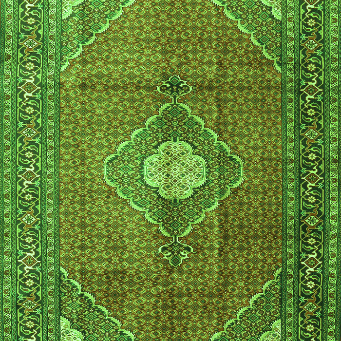 Medallion Green Traditional Rug, tr2896grn