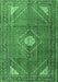 Medallion Emerald Green Traditional Rug, tr2896emgrn