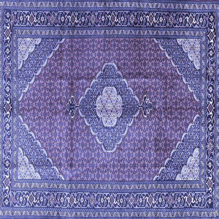 Square Medallion Blue Traditional Rug, tr2896blu