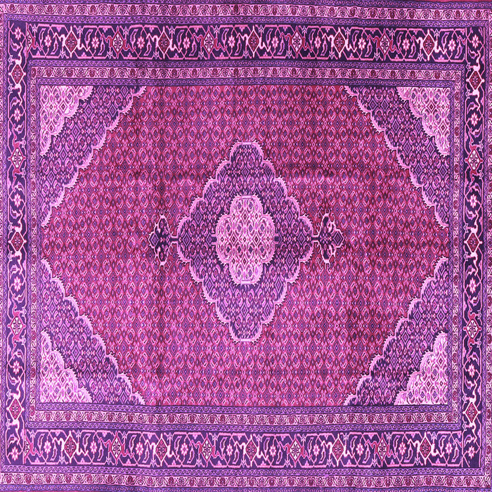 Square Medallion Purple Traditional Rug, tr2896pur