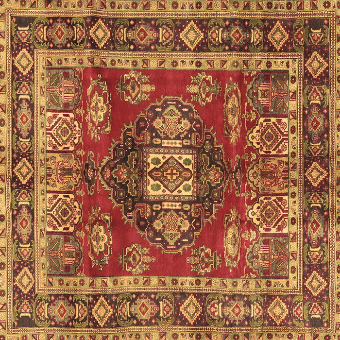Square Machine Washable Persian Brown Traditional Rug, wshtr2897brn