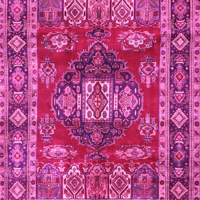 Machine Washable Persian Pink Traditional Rug, wshtr2897pnk