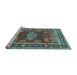 Sideview of Machine Washable Persian Light Blue Traditional Rug, wshtr2897lblu