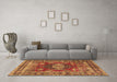 Machine Washable Persian Brown Traditional Rug in a Living Room,, wshtr2897brn