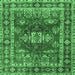 Square Persian Emerald Green Traditional Rug, tr2897emgrn