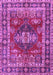 Machine Washable Persian Purple Traditional Area Rugs, wshtr2897pur