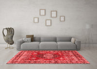 Machine Washable Persian Red Traditional Rug, wshtr2897red