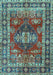 Machine Washable Persian Light Blue Traditional Rug, wshtr2897lblu