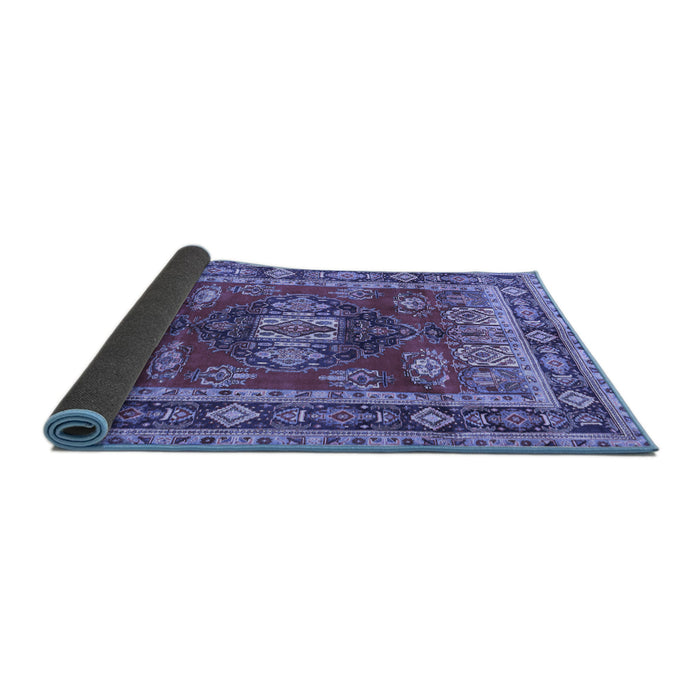 Sideview of Persian Blue Traditional Rug, tr2897blu