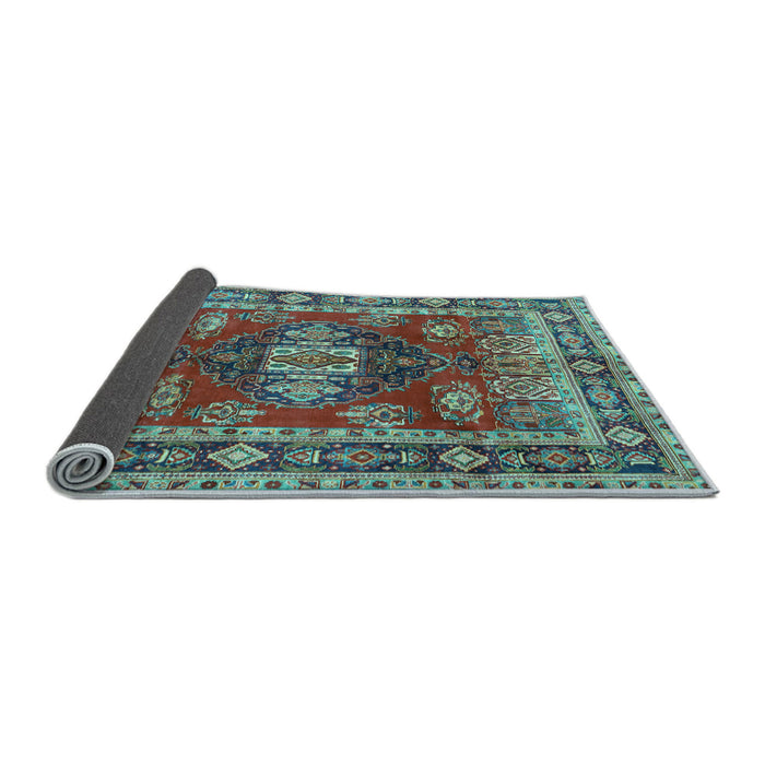 Sideview of Persian Light Blue Traditional Rug, tr2897lblu