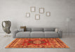 Machine Washable Persian Orange Traditional Area Rugs in a Living Room, wshtr2897org