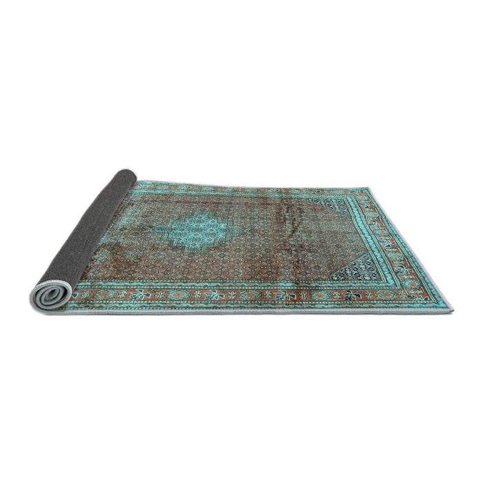 Sideview of Persian Light Blue Traditional Rug, tr2898lblu