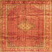 Serging Thickness of Persian Orange Traditional Rug, tr2898org