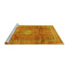 Sideview of Machine Washable Persian Yellow Traditional Rug, wshtr2898yw