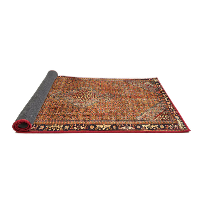 Sideview of Traditional Fire Brick Red Persian Rug, tr2899