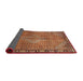 Sideview of Traditional Fire Brick Red Persian Rug, tr2899