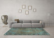 Machine Washable Persian Light Blue Traditional Rug in a Living Room, wshtr2899lblu