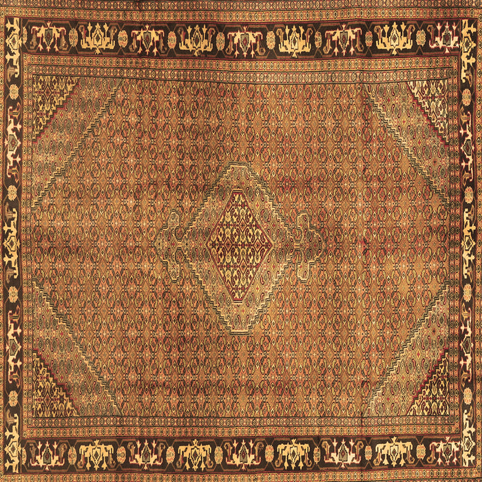 Square Machine Washable Persian Brown Traditional Rug, wshtr2899brn