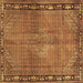 Square Machine Washable Persian Brown Traditional Rug, wshtr2899brn