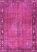 Machine Washable Persian Pink Traditional Rug, wshtr2899pnk