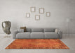 Machine Washable Persian Orange Traditional Area Rugs in a Living Room, wshtr2899org