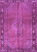 Machine Washable Persian Purple Traditional Area Rugs, wshtr2899pur