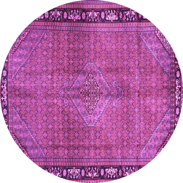 Round Persian Purple Traditional Rug, tr2899pur