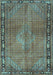 Machine Washable Persian Light Blue Traditional Rug, wshtr2899lblu