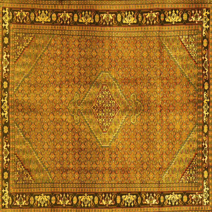 Square Persian Yellow Traditional Rug, tr2899yw