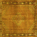 Square Persian Yellow Traditional Rug, tr2899yw
