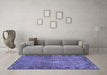 Machine Washable Persian Blue Traditional Rug in a Living Room, wshtr2899blu