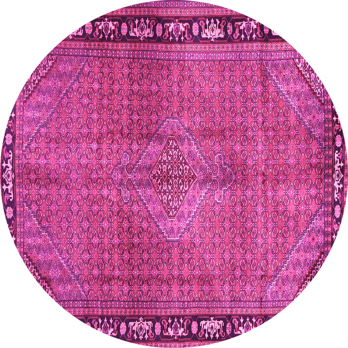 Round Persian Pink Traditional Rug, tr2899pnk