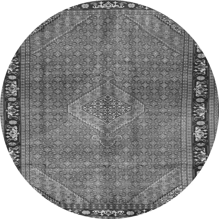 Machine Washable Persian Gray Traditional Rug, wshtr2899gry