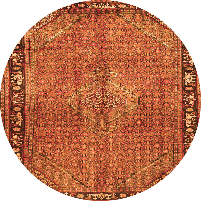 Square Persian Orange Traditional Rug, tr2899org
