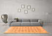 Machine Washable Persian Orange Traditional Area Rugs in a Living Room, wshtr289org