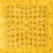 Square Persian Yellow Traditional Rug, tr289yw