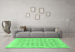 Machine Washable Persian Emerald Green Traditional Area Rugs in a Living Room,, wshtr289emgrn