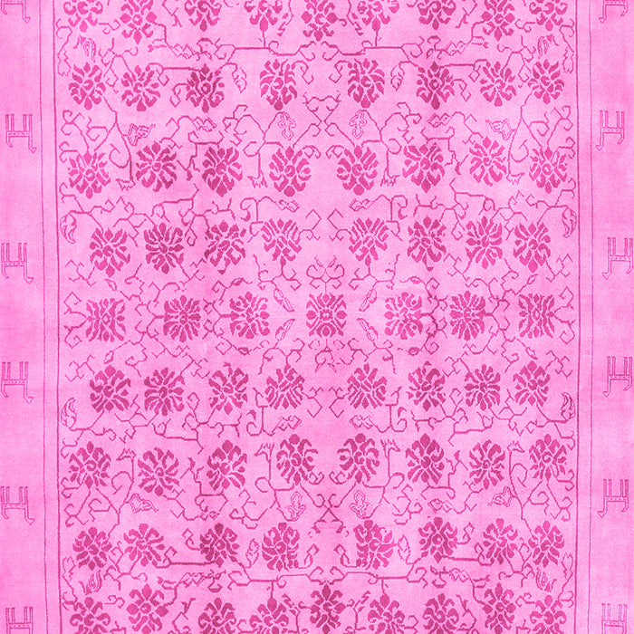 Machine Washable Persian Pink Traditional Rug, wshtr289pnk