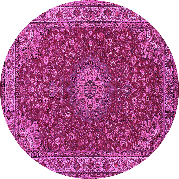 Round Medallion Pink Traditional Rug, tr28pnk